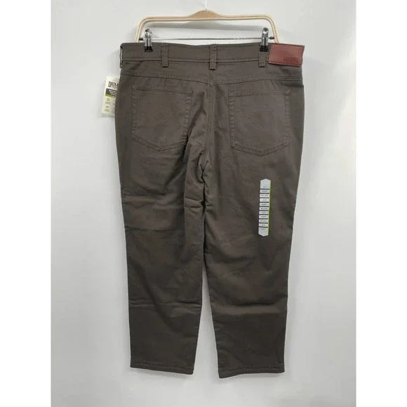 Duluth Trading Co Mens Fire Hose Flannel Lined Pants 38x30 Relaxed Fit Brown NWT